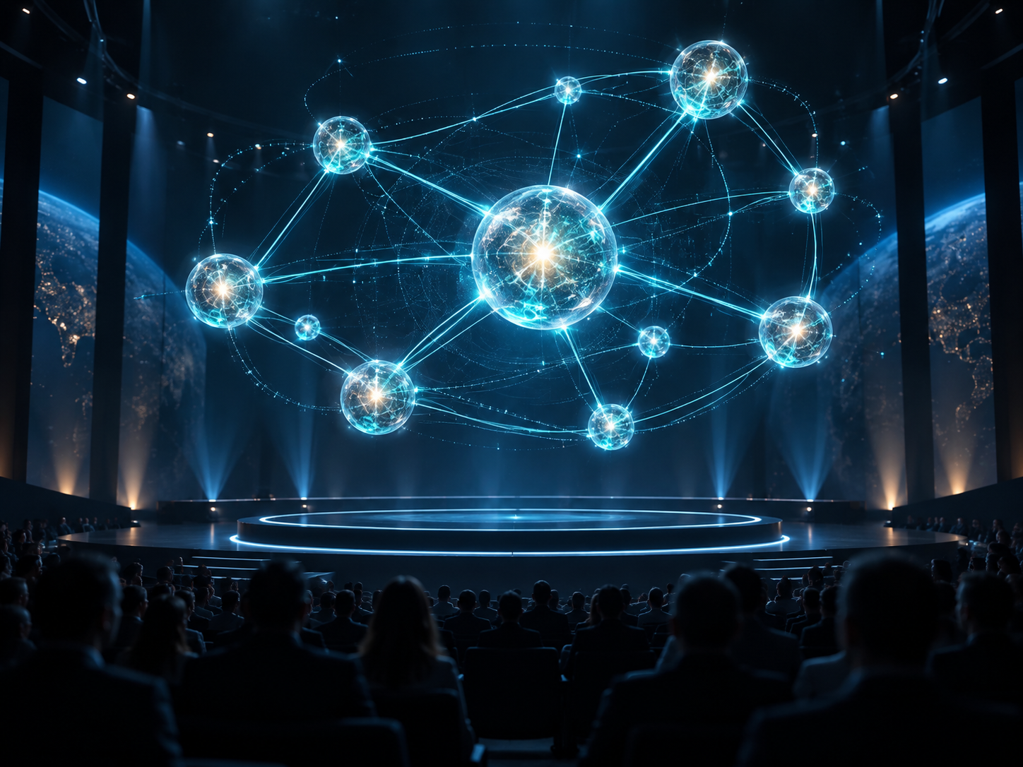 Quantum network visualization at a scientific event